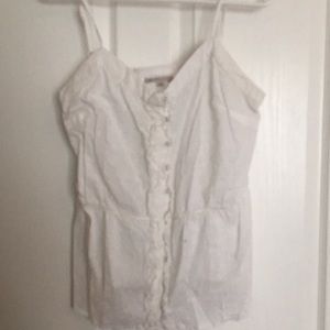 Pretty white eyelet tank